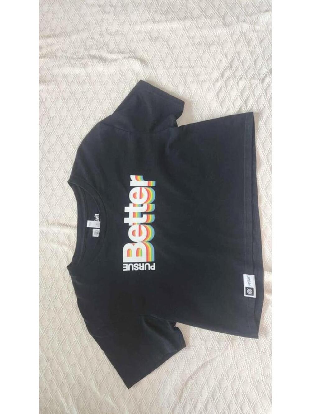 Woman's Cropped Graphic Tee Shirt "Pursue  Better" by Pruvit